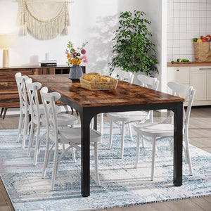 Manufacture | Grande tavolo da pranzo in legno, stile industriale patinato