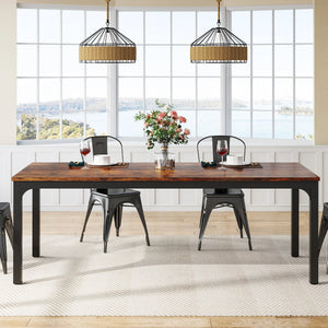 Manufacture | Grande tavolo da pranzo in legno, stile industriale patinato