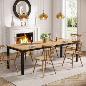Manufacture | Grande tavolo da pranzo in legno, stile industriale patinato
