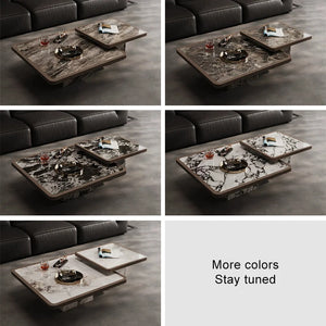 Nordik | Table basse extensible en marbre véritable, design scandinave