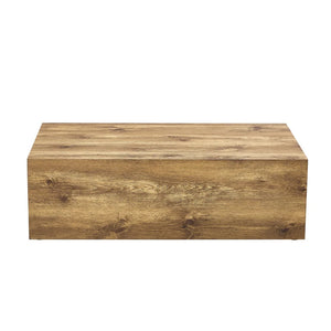Ardoise | Table basse rectangulaire effet marbre gris, sans assemblage, 90x50x30 cm