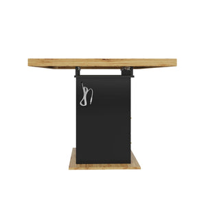 Clarté | Table de salle à manger en bois extensible avec éclairage LED intégré