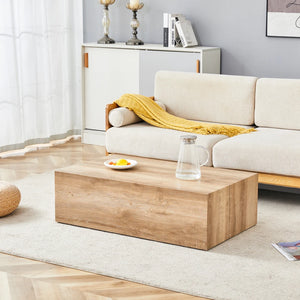 Ardoise | Table basse rectangulaire effet marbre gris, sans assemblage, 90x50x30 cm