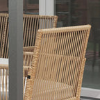 Ambre | Salon de jardin 4 pièces en résine tressée avec table basse en verre