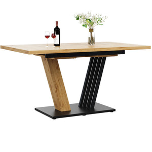 Ambiance | Ensemble table extensible et 4 chaises velours gris, 5 pièces