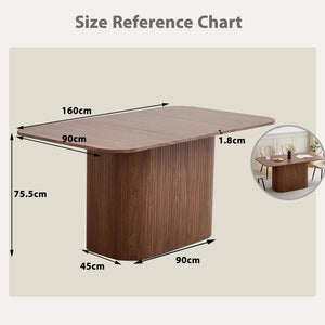 Stockholm | Table de salle à manger en bois, style scandinave, base ondulée