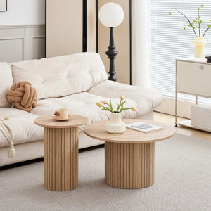 Duo Nordique | Duo de tables basses gigognes rondes, style scandinave