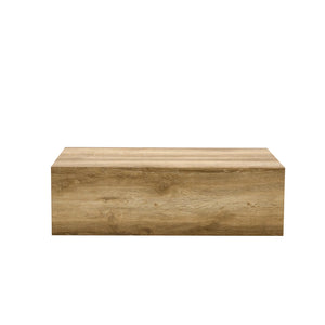 Ardoise | Table basse rectangulaire effet marbre gris, sans assemblage, 90x50x30 cm